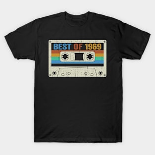 Best Of 1969 55th Birthday Gifts Cassette Tape Vintage T-Shirt